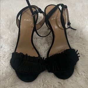 Banana Republic Black Fringe Heels